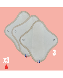 Coffret 3 protège-slips lavables – flux léger
Doux, pratiques & réutilisables – en coton bio & chanvre, made in France